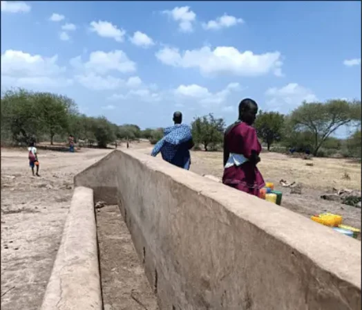 Droog landschap in Tanzania tijdens de droogte
